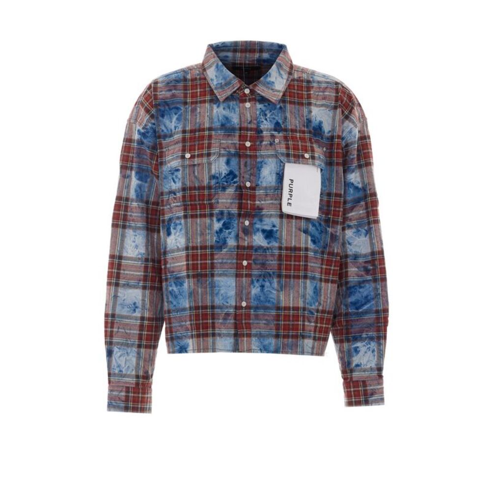 Purple Men Check Shirt